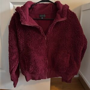 Summersalt Deep Red Sherpa Jacket